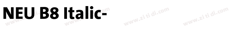NEU B8 Italic字体转换